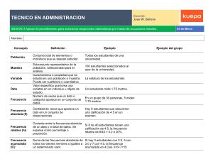 Taller de Estadística: Población, Muestra y Frecuencias