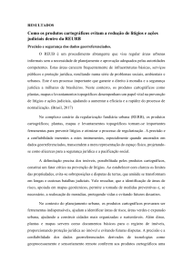 Cartografia na Regularização Fundiária Urbana: Prevenção de Litígios