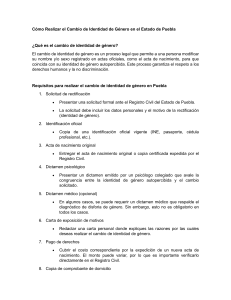 Cambio de Identidad de G&eacute;nero en Puebla: Gu&iacute;a Legal