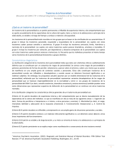 Trastornos de la Personalidad: Resumen DSM-5 TR