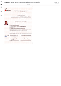 Certificado de Competencia Laboral - Consultor&iacute;a General