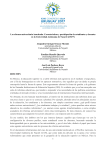 Reforma Universitaria en Nayarit: Estudiantes y Docentes