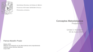 Evaluación Neuropsicológica: Conceptos Metodológicos