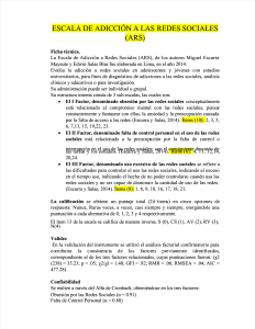 Escala de Adicción a Redes Sociales (ARS)