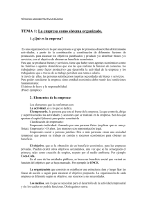 T&eacute;cnicas Administrativas: La Empresa como Sistema