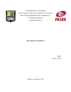 Recursos Econ&oacute;micos: Clasificaci&oacute;n, Remuneraci&oacute;n e Importancia