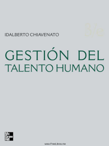 Gesti&oacute;n del Talento Humano: Chiavenato, 3ra Edici&oacute;n