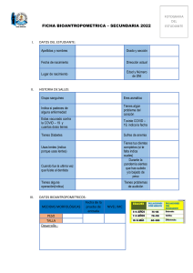 Ficha Bioantropométrica Secundaria 2022