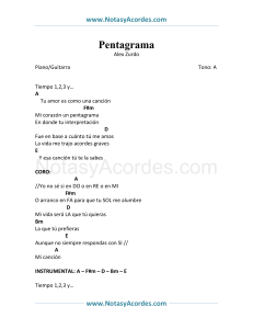 Pentagrama - Alex Zurdo: Partitura con Acordes