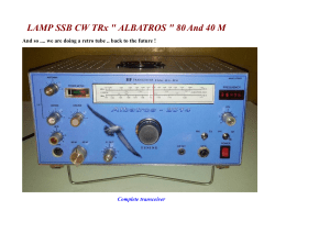 DIY Tube Transceiver Project: Albatros 80/40m
