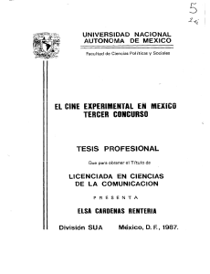 Cine Experimental en México: Tesis sobre el Tercer Concurso