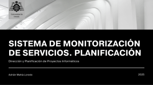Planificación Sistema Monitorización Servicios - Project Management
