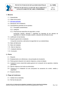 Proyecto de Instalaci&oacute;n de Aire Comprimido