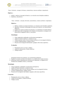 Plan de Estudios de Historia: Concepto, Divisiones e Importancia