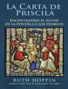 La Carta de Priscila: Autoría de Hebreos