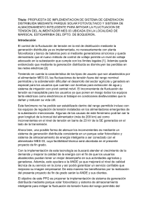 Generaci&oacute;n Distribuida Solar: Propuesta PFG en Mariscal Estigarribia