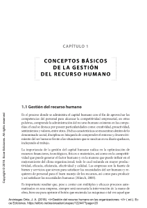 Gesti&oacute;n del Recurso Humano: Conceptos B&aacute;sicos