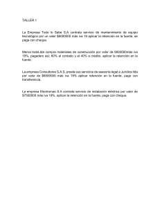 Taller de Contabilidad: IVA y Retención en la Fuente