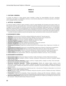 Temario Examen Admisión UNFV: Cultura General y Aptitud Académica