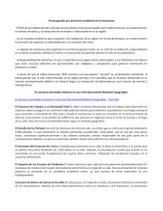 Amazonia: Deterioro Ambiental, Consumo y Especies en Peligro