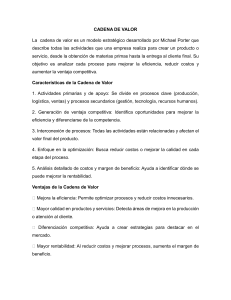 Cadena de Valor: Análisis y Ventajas Competitivas