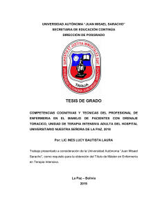 Tesis: Competencias en Enfermería y Drenaje Torácico