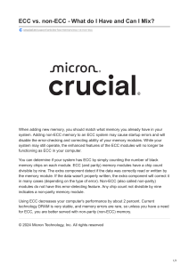 ECC vs. Non-ECC Memory: What You Need to Know