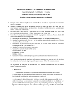 Examen Presupuesto de Obra: Matem&aacute;tica Aplicada a la Edificaci&oacute;n