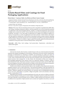 Gelatin Films & Coatings for Food Packaging: A Review