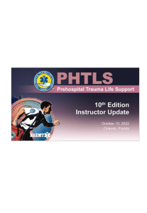 PHTLS 10ª Edición: Actualización para Instructores