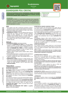 GUARDQUIM POLI CRISTAL: Ficha T&eacute;cnica de Recubrimiento de Poliuretano