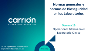 Bioseguridad en Laboratorios Clínicos: Normas y Operaciones