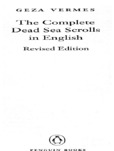 The Complete Dead Sea Scrolls in English