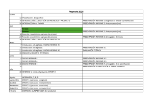 Calendario Proyecto 2025: Gestión de Proyectos y Producto