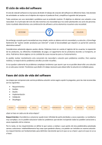 Ciclo de Vida del Software: Fases y Gestión de Proyectos