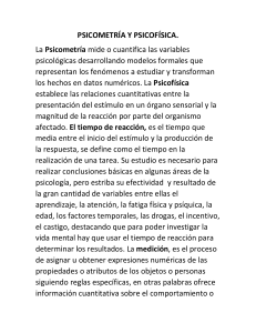 Psicometr&iacute;a y Psicof&iacute;sica: Medici&oacute;n en Psicolog&iacute;a