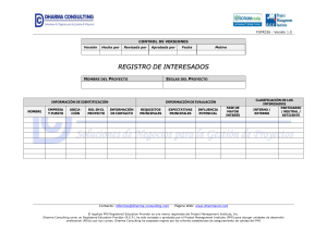 Plantilla de Registro de Interesados | Gestión de Proyectos