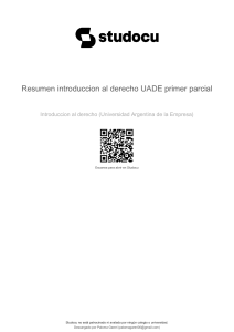 Resumen Introducci&oacute;n al Derecho UADE Primer Parcial