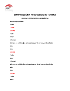 Hoja de Trabajo de Formato de Fuentes Bibliográficas