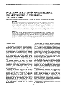 Lectura de la evolución de la administración