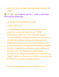 No sujetos a la Torah