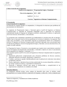 Programa del Curso de Programaci&oacute;n L&oacute;gica y Funcional
