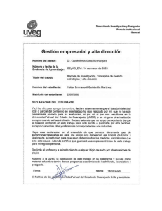 Gesti&oacute;n Estrat&eacute;gica y Alta Direcci&oacute;n: Reporte de Investigaci&oacute;n