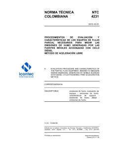 NTC 4231: Emisiones de Humo Di&eacute;sel - Aceleraci&oacute;n Libre