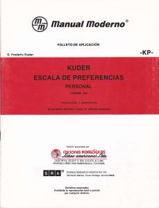 Escala de Preferencias Personales de Kuder - Forma AH