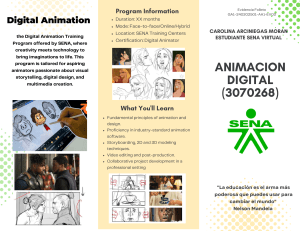 SENA Digital Animation Training Program Brochure