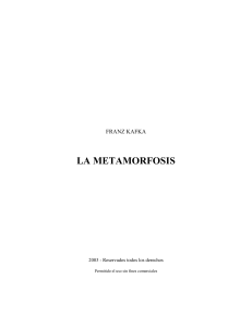 La Metamorfosis: Extracto de la novela de Franz Kafka