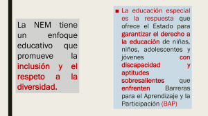 NEM: Inclusi&oacute;n, Educaci&oacute;n Especial y Planes de Intervenci&oacute;n