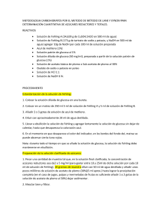 M&eacute;todo Lane-Eynon: Az&uacute;cares Reductores y Totales