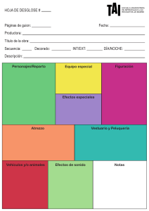 Hoja de Desglose de Guion: Plantilla para Producción Audiovisual